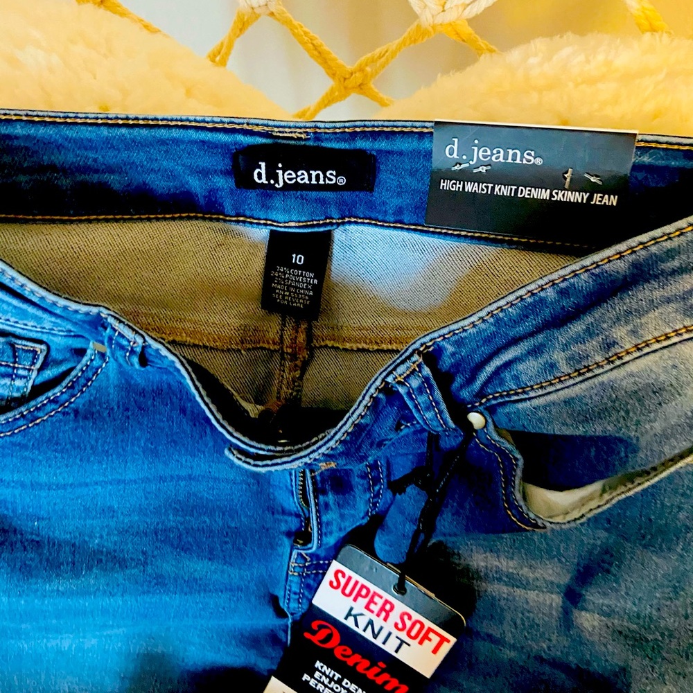 Blue jeans high waist denim skinny jeans